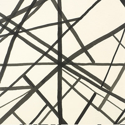 Groundworks Wallpaper Channels Paper Ebony/Ivry