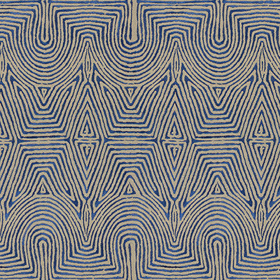 Lee Jofa Modern Fabric Julia Emb Flax/Blue
