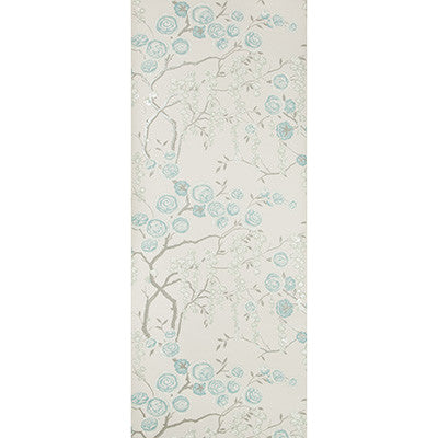 Kravet Wallpaper Peony Tree Aqua