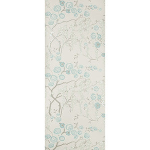 Kravet Wallpaper Peony Tree Aqua