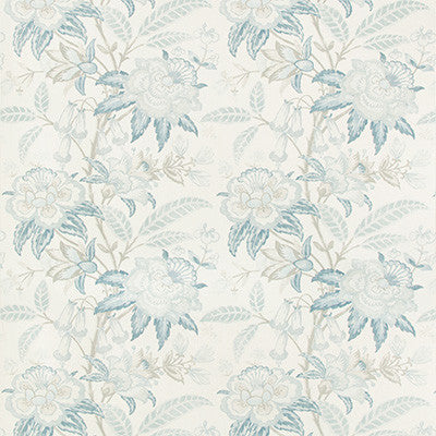 Lee Jofa Fabric Davenport Print Frost Blue
