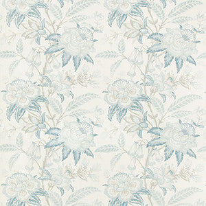 Lee Jofa Fabric Davenport Print Frost Blue