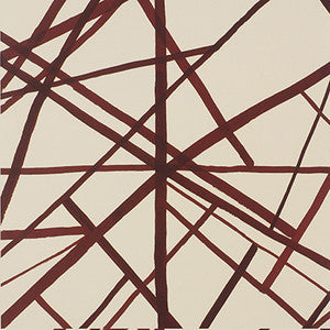 Groundworks Wallpaper Channels Paper Plum/Oatmeal