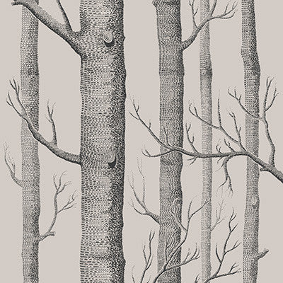 Cole & Son Wallpaper Woods Linen/Charcoal