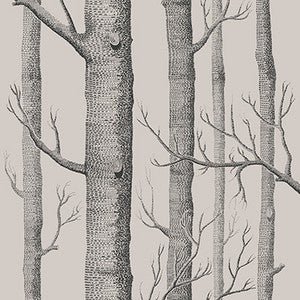 Cole & Son Wallpaper Woods Linen/Charcoal
