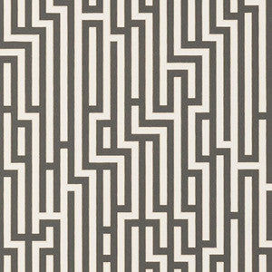 G P & J Baker Wallpaper Fretwork Charcoal