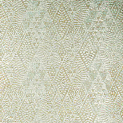 Lee Jofa Wallpaper Marula Paper Aqua/Gold