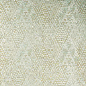 Lee Jofa Wallpaper Marula Paper Aqua/Gold