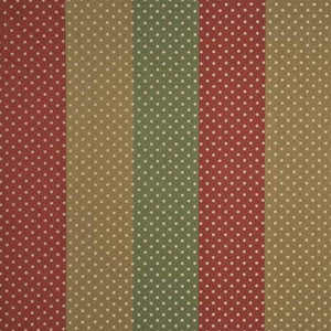 G P & J Baker Fabric Mirabel Stripe Red/Brn