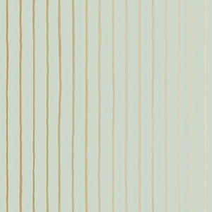 Cole & Son Wallpaper College Stripe Duck Egg+Gilver