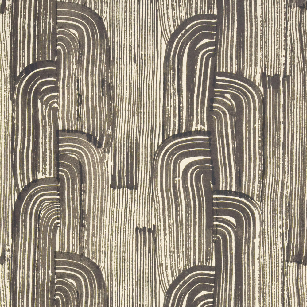 Lee Jofa Modern Wallpaper Crescent Paper Ebony/Cream