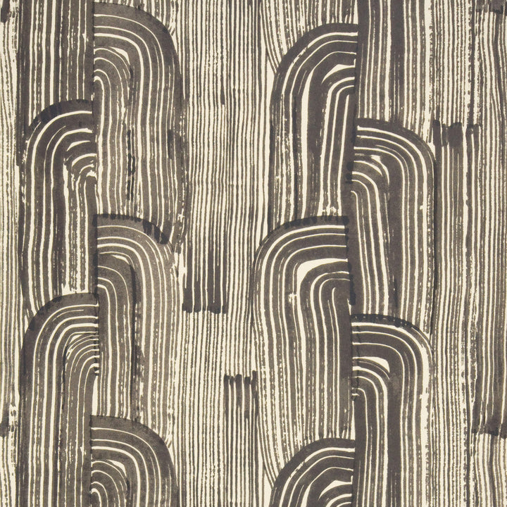 Lee Jofa Modern Wallpaper Crescent Paper Ebony/Cream