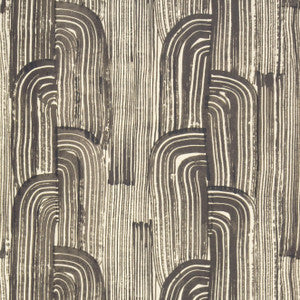 Lee Jofa Modern Wallpaper Crescent Paper Ebony/Cream