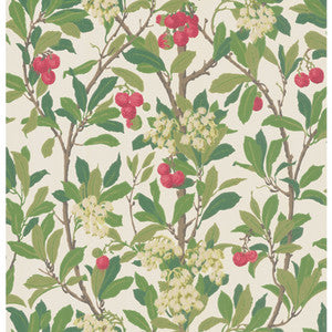 Cole & Son Wallpaper Strawberry Tree Scarlet & Ivory