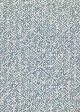 G P & J Baker Fabric Moreton Trellis Indigo