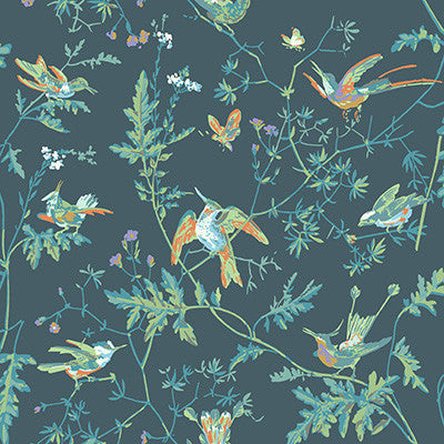 Cole & Son Wallpaper Hummingbirds Viridian