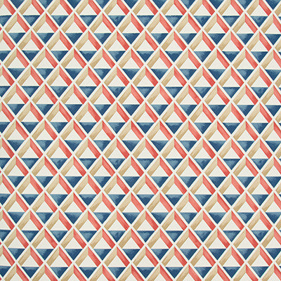 Lee Jofa Wallpaper Cannes Paper Red/Blue
