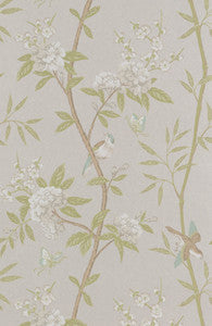 G P & J Baker Wallpaper Peony & Blossom Ivory/Willow