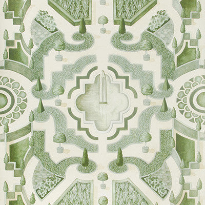 Cole & Son Wallpaper Topiary Leaf Green