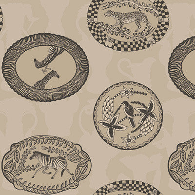 Cole & Son Wallpaper Matrinah Stone & Gilver