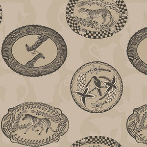 Cole & Son Wallpaper Matrinah Stone & Gilver