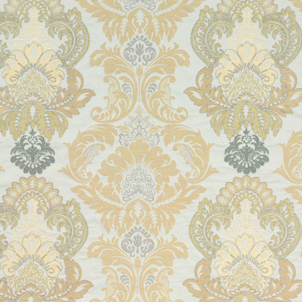 G P & J Baker Fabric Waterford Damask Bronze/Natural