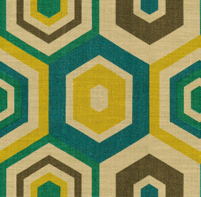 Groundworks Fabric Hexagon Tile Teal