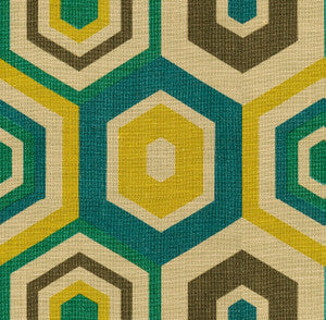 Groundworks Fabric Hexagon Tile Teal