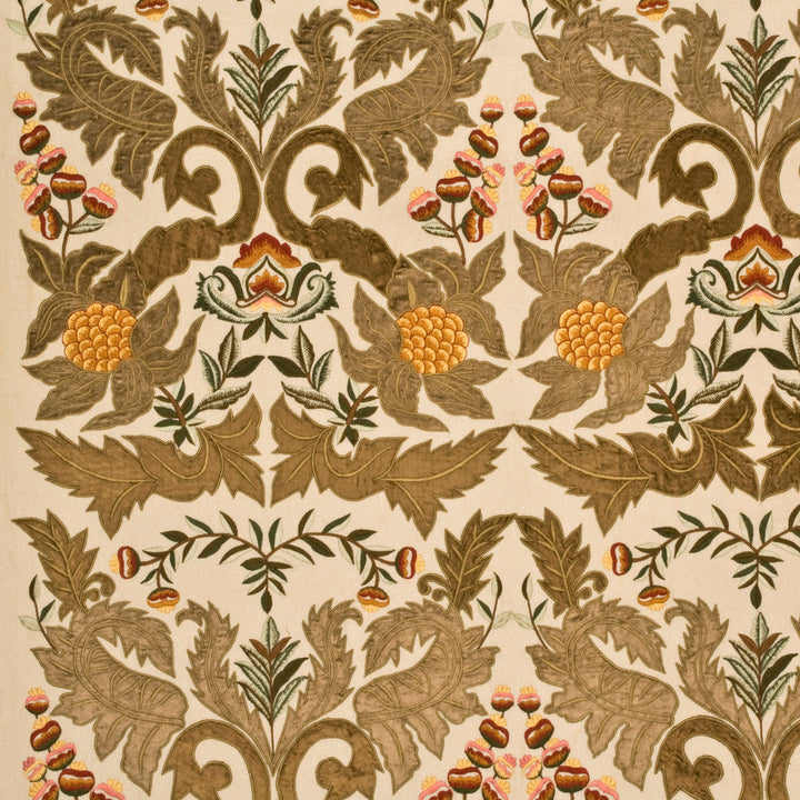 Mulberry Fabric Constantine Linen Sage/Gold