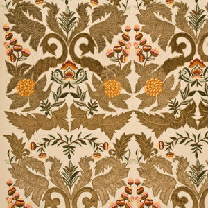Mulberry Fabric Constantine Linen Sage/Gold
