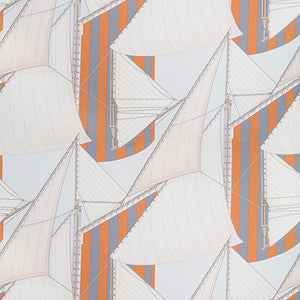 Lee Jofa Fabric St Tropez Print Slate/Spice