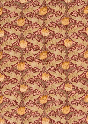 G P & J Baker Fabric Tulip & Jasmine Red/Ochre