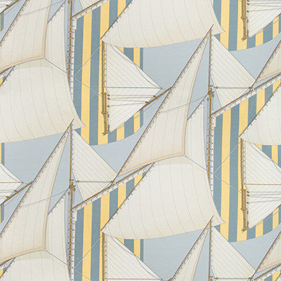 Lee Jofa Fabric St Tropez Print Blue/Yellow