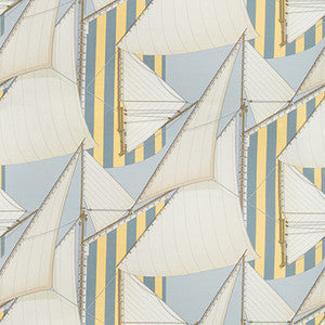 Lee Jofa Fabric St Tropez Print Blue/Yellow