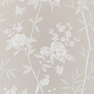 G P & J Baker Wallpaper Peony & Blossom Soft Grey