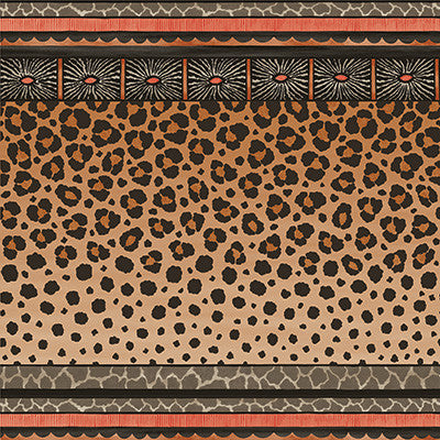 Cole & Son Wallpaper Zulu Border Red & Brown