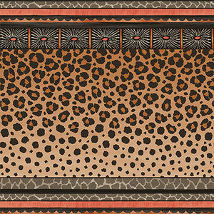Cole & Son Wallpaper Zulu Border Red & Brown