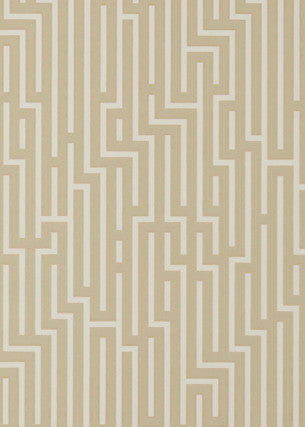 G P & J Baker Wallpaper Fretwork Parchment