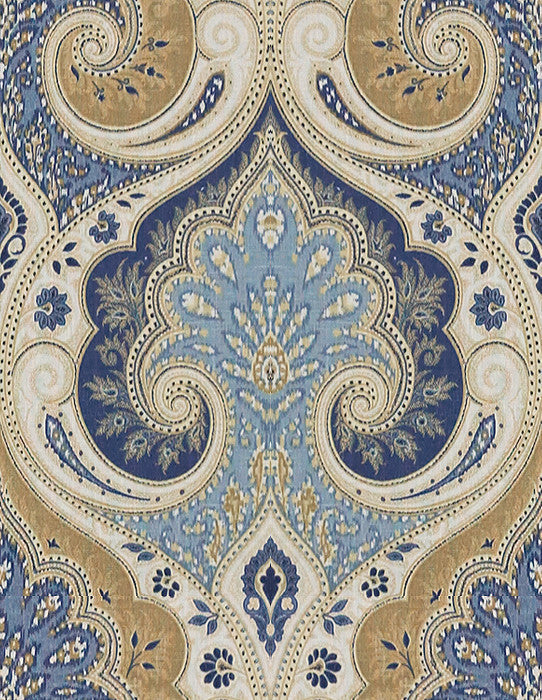 Baker Lifestyle Fabric Latika Indigo/Cashew