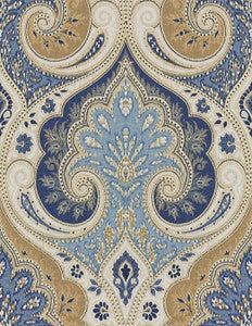 Baker Lifestyle Fabric Latika Indigo/Cashew