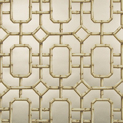 Kravet Wallpaper Bambu Fret Pewter