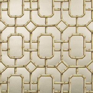 Kravet Wallpaper Bambu Fret Pewter
