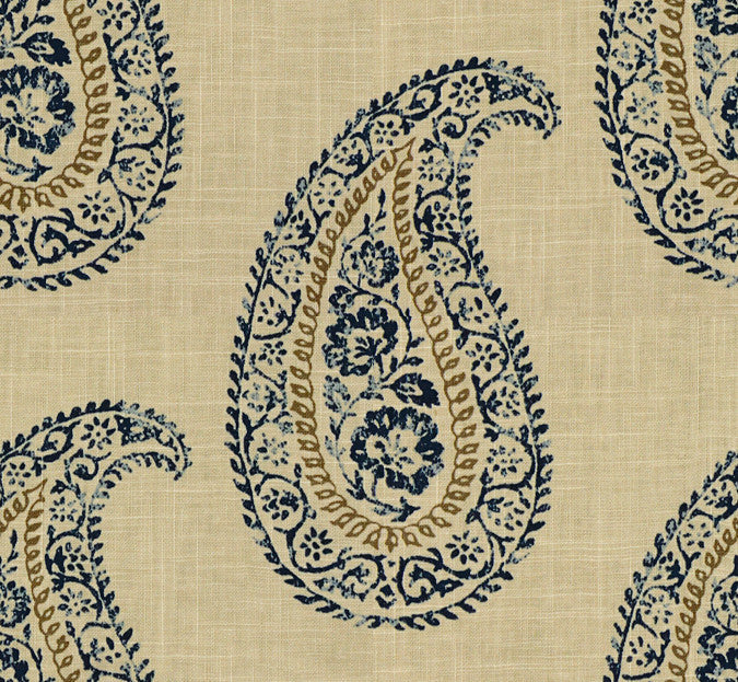 Baker Lifestyle Fabric Madira Indigo/Taupe