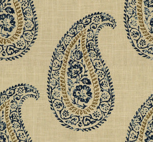 Baker Lifestyle Fabric Madira Indigo/Taupe