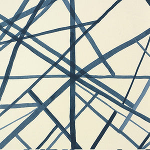 Groundworks Wallpaper Channels Paper Periwinkle/Oat