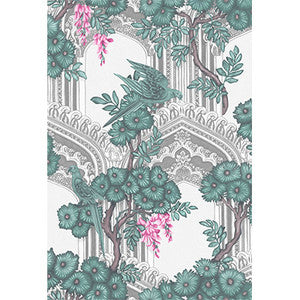 Cole & Son Wallpaper Babylon Teal & Pink