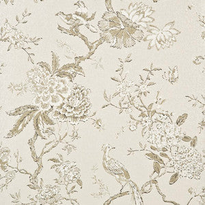 G P & J Baker Wallpaper Oriental Bird Ivory