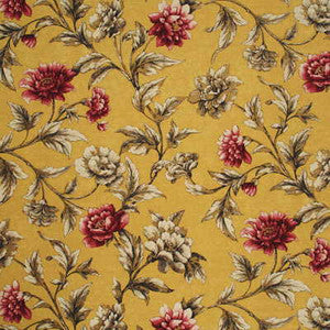 Mulberry Fabric Gilded Peony Soft Yellow/Pink