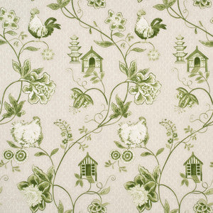 Baker Lifestyle Fabric Bantam Toile Green