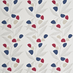 Baker Lifestyle Wallpaper Bell Flower Cherry/Indigo/Buttermilk